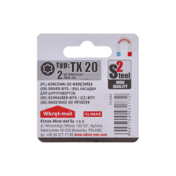 2 dielny blister bitov TX-20, dĺžka 25mm 2 dielny blister bitov TX-20, dĺžka 25mm